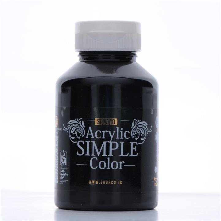 رنگ اکریلیک  ساده سوداکو 250 میل  مشکی کد acrylic simple 3324